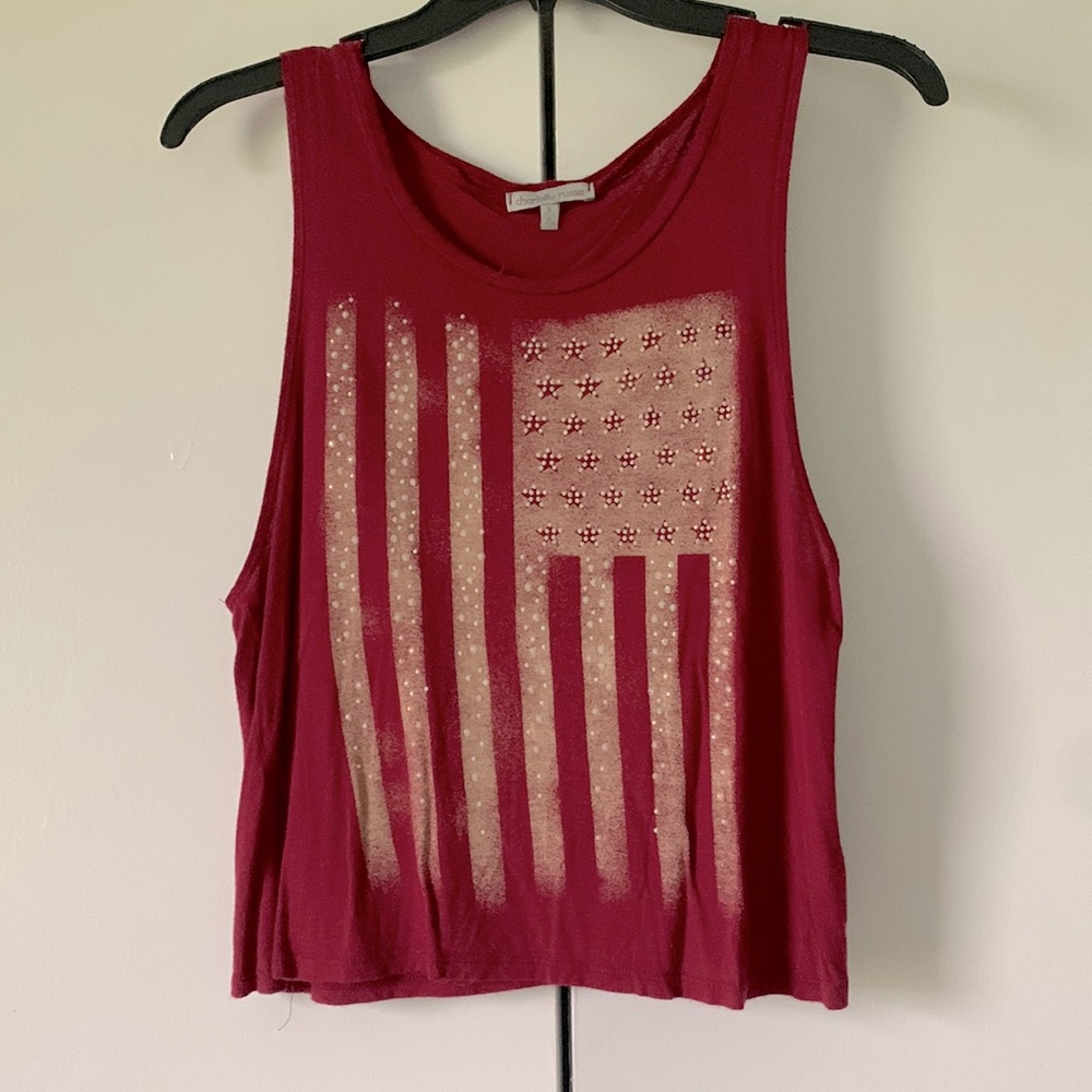American Flag Crop Top